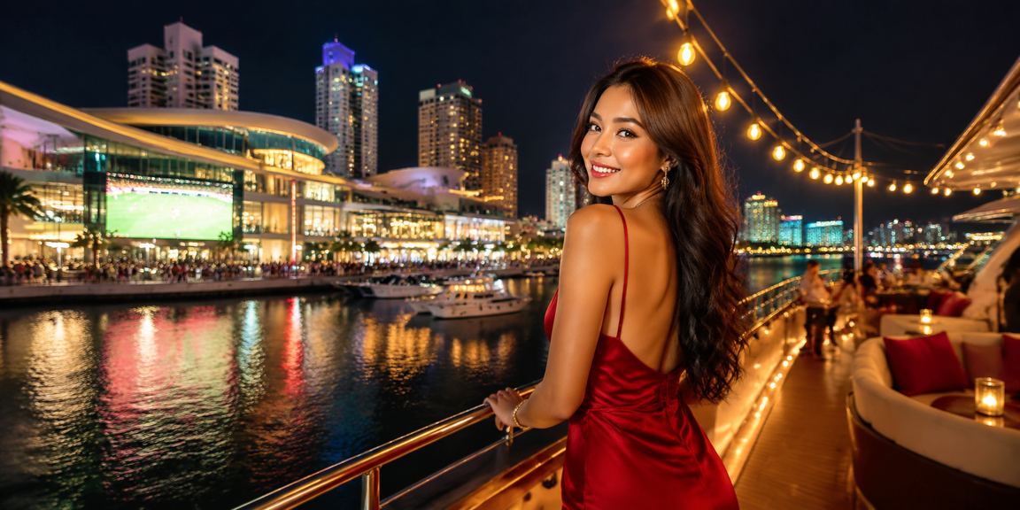 Suasana taruhan casino di tepi pantai Vietnam yang cerah dan bersemangat